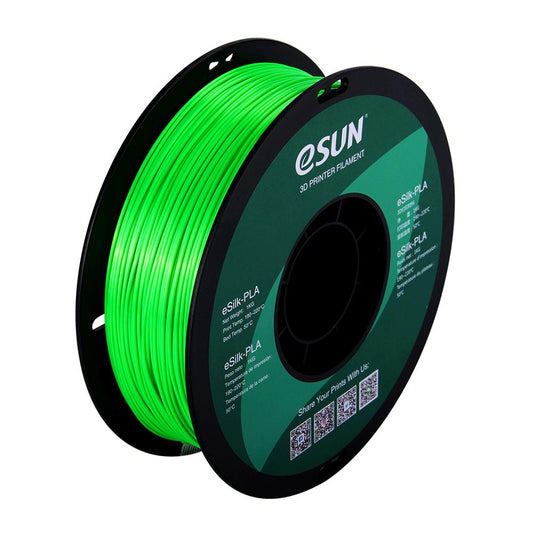eSUN eSilk PLA Green Filament 1.75mm 3D Printer Silk Filament 1kg - www.3dprintmonkey.co.uk - 1