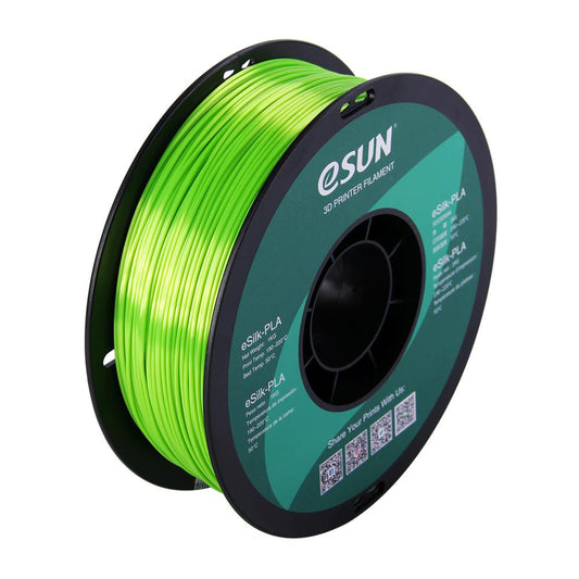 eSUN eSilk PLA Lime Filament 1.75mm 3D Printer Silk Filament 1kg - www.3dprintmonkey.co.uk - 1