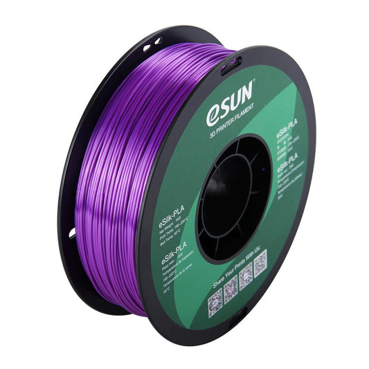 eSUN eSilk PLA Purple Filament 1.75mm 3D Printer Silk Filament 1kg - www.3dprintmonkey.co.uk - 1