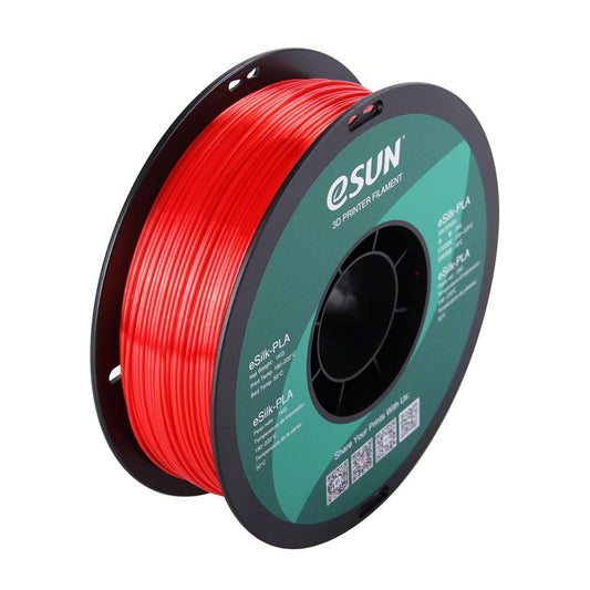 eSUN eSilk PLA Red Filament 1.75mm 3D Printer Silk Filament 1kg - www.3dprintmonkey.co.uk - 1
