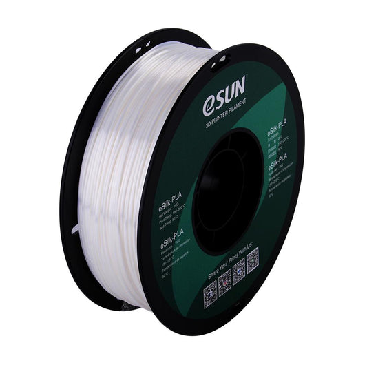 eSUN eSilk PLA White Filament 1.75mm 3D Printer Silk Filament 1kg - www.3dprintmonkey.co.uk - 1