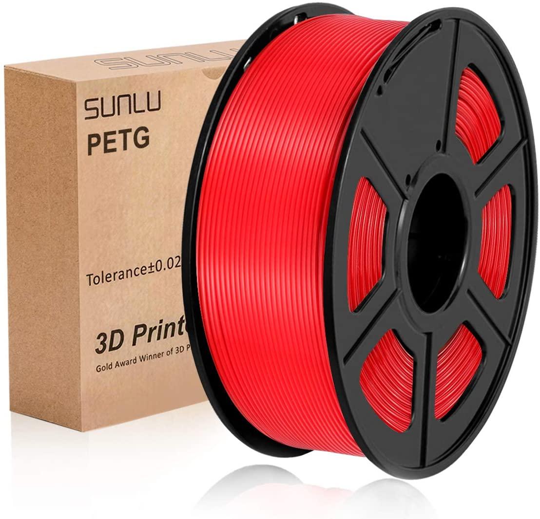 SUNLU PETG Red 1.75mm 3D Printer Filament 1kg - www.3dprintmonkey.co.uk - 1